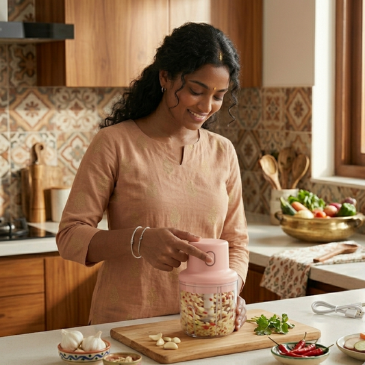 Electric Mini Garlic & Vegetable Chopper - USB Rechargeable
