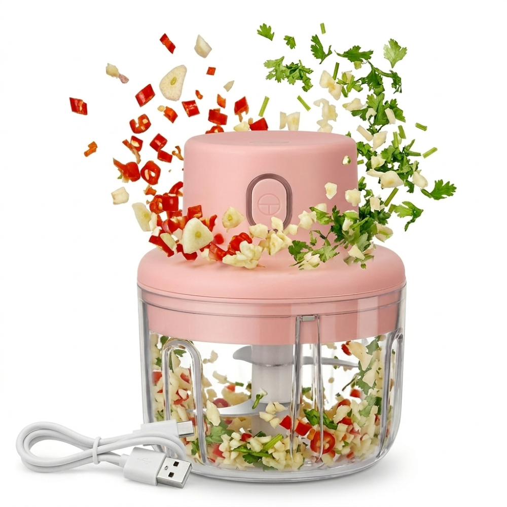 Electric Mini Garlic & Vegetable Chopper - USB Rechargeable