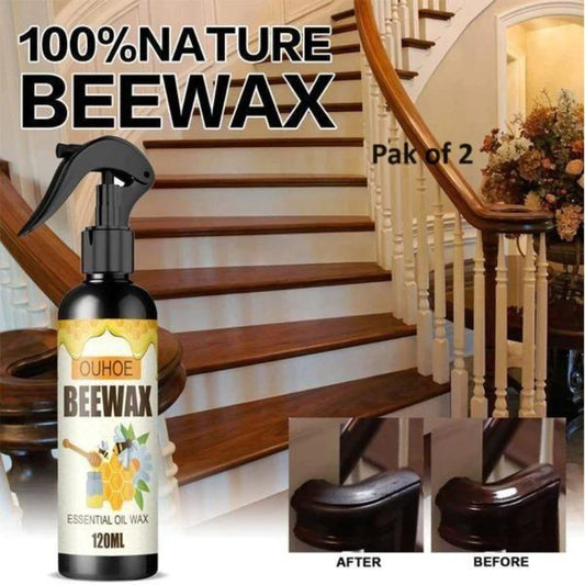 Natural Micro-Molecularized Beeswax Spray, Furniture Polish and Cleaner for Wood.